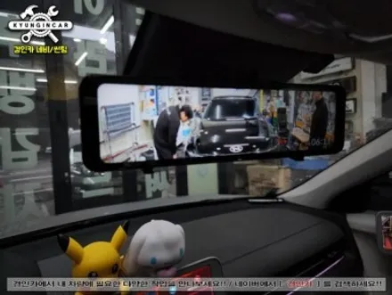 고화질 룸미러형 블랙박스 파인뷰 R5 파워 아이오닉5 장착