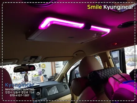 자녀를 위한 아빠의 선택! 더뉴카니발 비클시네마 레인보우 천정모니터 터치모니터 설치 / 인천 경인카