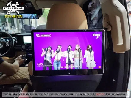 카니발KA4 후석 리어모니터 FOCUS 노바 X13 인천경인카 설치작업