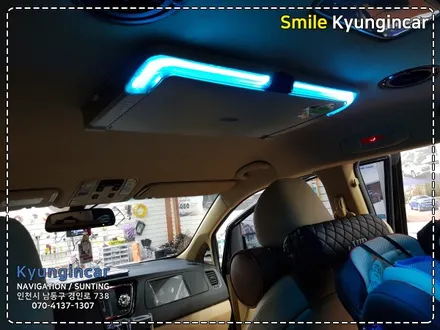 자녀를 위한 아빠의 선택! 더뉴카니발 비클시네마 레인보우 천정모니터 터치모니터 설치 / 인천 경인카