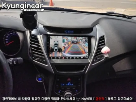 더뉴아반떼MD 카나로 X-plus 360 올인원네비 장착했어요.