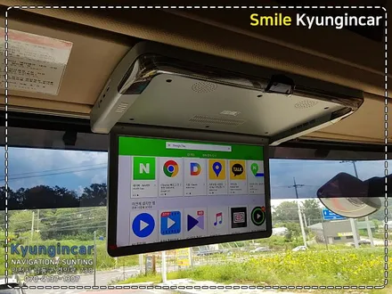 현대 엑시언트 상용차 트럭 비클시네마 레인보우 천정모니터 장착? / 인천 경인카