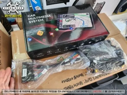 인천 카나로 Q 안드로이드 올인원 i30 PD 내비게이션 매립 작업