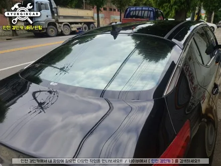 인천 자동차썬팅 다시하기! 글라스틴트 선셋 반사필름 K5 틴팅 재시공