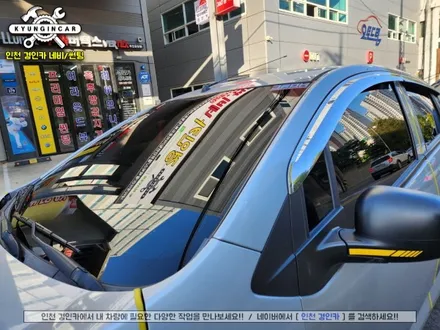 쉐보레 스파크 썬팅 재시공 세인트아모 아쿠아 필름 + 아이나비 Z8000 블랙박스 설치