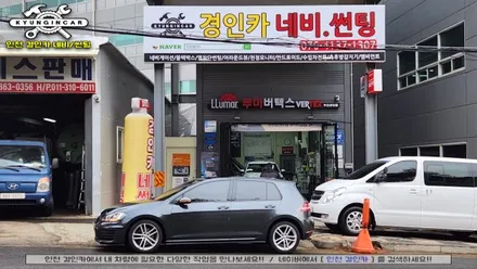 인천 폭스바겐 골프 7세대 전면 측후면 세인트아모 아쿠아 열차단 썬팅필름으로 재시공
