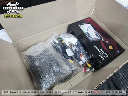 스포티지R 안드로이드 올인원 카나로Q 가성비교체 내비매립 시공