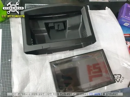 포터2 안드로이드 카블릿! M2C-8100A 상단매립 + 후방카메라 인천경인카 작업
