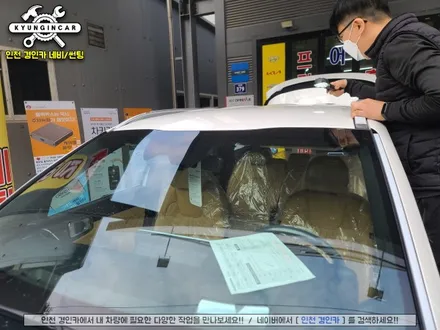 인천 쏘렌토MQ4 신차패키지 글라스틴트 선셋 썬팅 + 파인뷰LX5000 파워 블랙박스 설치