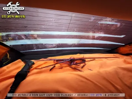 인천 주안 루마 버텍스 300 썬팅필름 YF소나타 뒷유리 기포 뽁뽁이 재시공