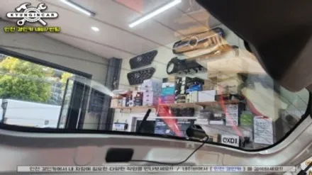 열차단썬팅필름 이비오스 슈젠 CX90 스파크 뒷유리 시공