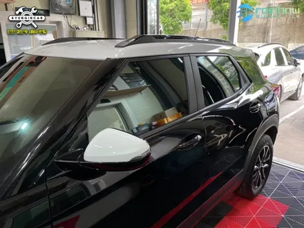 인천 레인보우썬팅 V90 트레일블레이저 주안경인카 틴팅시공