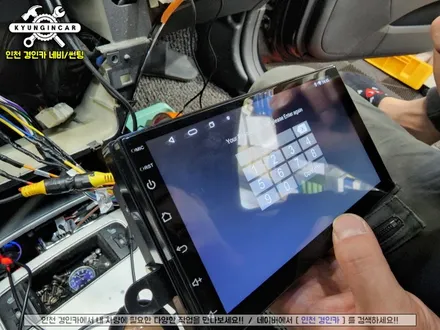 인천 주안 후방카메라 + 안드로이드 올인원 7인치 내비매립 그랜저TG 차량 Ruancheng 의뢰 설치작업