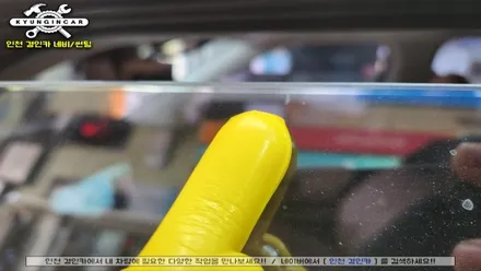 자동차 틴팅 카니발KA4 세인트아모 아쿠아 썬팅필름 전면 측면 제거후 재시공