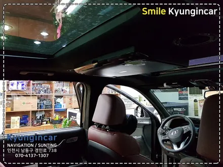 팰리세이드 천정모니터 터치연동 비클시네마 레인보우 장착 / 인천 경인카