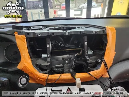 인천 내비플라이 M700S 안드로이드 올인원 올뉴투싼 내비매립 설치작업