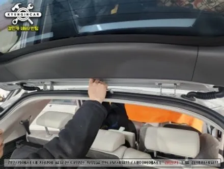 고화질 룸미러형 블랙박스 파인뷰 R5 파워 아이오닉5 장착