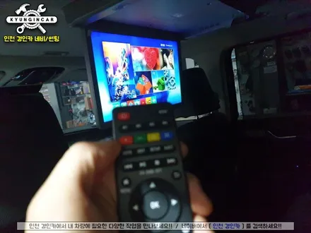 인천 팰리세이드 비클시네마 VC173AD 천정모니터 with 파인뷰 LX3 룸미러 블랙박스 조합시공