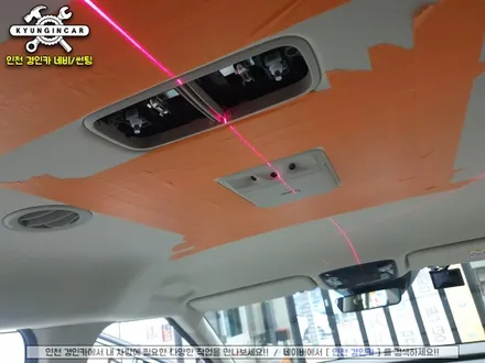 인천 비클시네마전문 카니발 KA4  천정모니터 + 순정네비 터치연동! 국내최초! 경인카시공