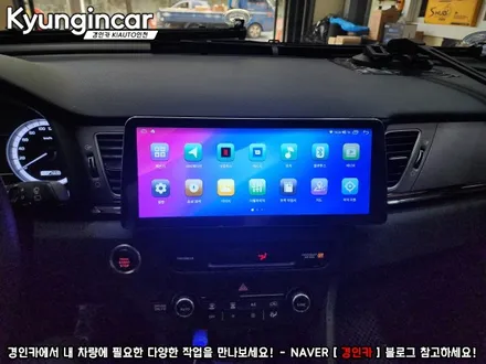 니로 카나로 X 12.3 안드로이드 올인원 네비 장착했어요.