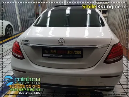 벤츠 E클래스 수입차틴팅 레인보우 V90 전면 측후면 썬팅맛집 시공 / 인천 경인카