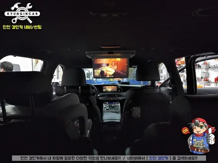 팰리세이드 순정네비 연동 천장모니터 비클시네마 VC173ST 시공기