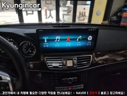 벤츠 E400 카나로 W 12.3 안드로이드 올인원네비 장착했어요.