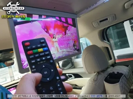 인천 카니발 KA4 비클시네마 천정모니터 순정네비 터치연동까지!! VC-173AD 레인보우 시공