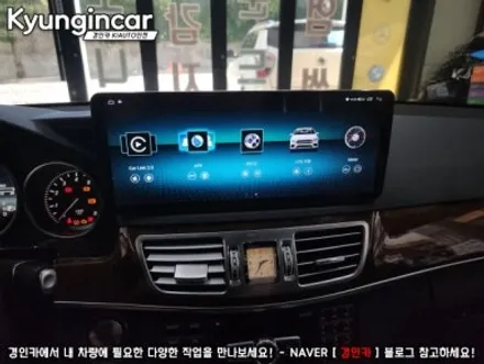 벤츠 E400 카나로 W 12.3 안드로이드 올인원네비 장착했어요.