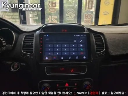 인천 뉴쏘렌토R 카나로 큐 9인치 안드로이드 장착했어요.