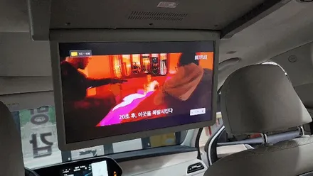 팰리세이드 비클시네마 구형모니터에 스마트TV 셋탑 호매스틱 박스Q 설치했어요. 인천경인카