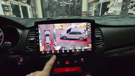 인천 카나로 X-Plus 360 안드로이드 올인원 네비와 어라운드뷰 일체형 제품 쏘렌토R 차량에 장착