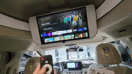 인천 카니발KA4 하이리무진 호매틱스 박스Q 스마트TV 안드로이드10 탑재 셋탑기기 장착