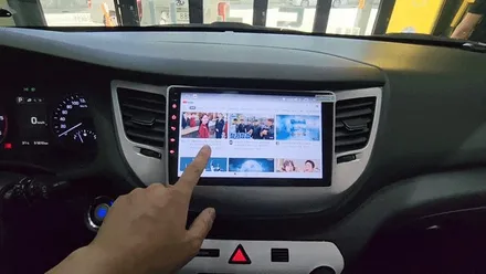 인천 내비플라이 M700S 안드로이드 올인원 올뉴투싼 내비매립 설치작업