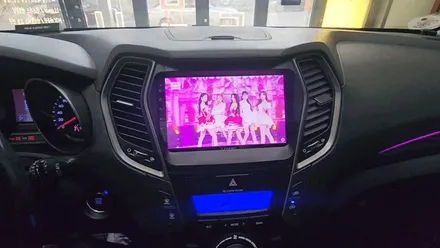 싼타페DM 올인원 내비매립 카나로 X-plus 안드로이드 제품 인천경인카 설치