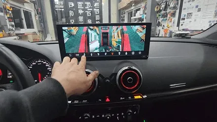 아우디 A4 MN-G 360 안드로이드 올인원과 어라운드뷰 의뢰장착