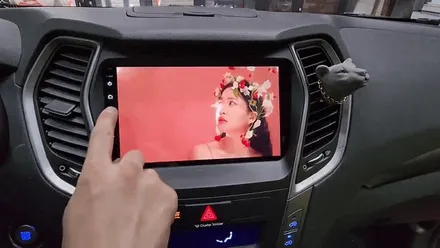 인천 싼타페 더프라임 카나로 X플러스 안드로이드 올인원 내비게이션 설치작업