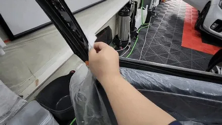 인천 제네시스 썬팅재시공 루마 버텍스 필름 전면 측후면 틴팅