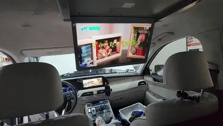 비클시네마 VC173ST 천정모니터 + 순정네비 화면연동 with 파인뷰 LX5 룸미러 풀세팅!! / 팰리세이드