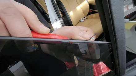 자동차 틴팅 카니발KA4 세인트아모 아쿠아 썬팅필름 전면 측면 제거후 재시공