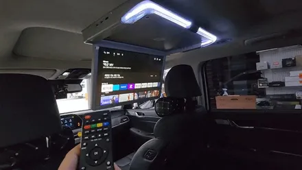 인천 비클시네마 VC173ST 천정모니터 팰리세이드 장착