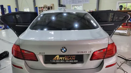 전주 BMW 520D F바디 후면 열선 썬팅 재시공 / 전주, 광주, 김제