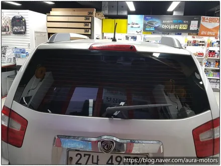 [노원 아우라] 모하비 - 3M 썬팅, 만도 블랙박스 S5, 후방카메라, 룸미러모니터