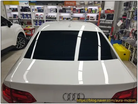[노원 아우라] 아우디 A4 - 3M CQ50, CQ15, 만도 블랙박스 ZX2000