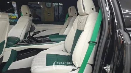 캐딜락 에스컬레이드 롱바디 투톤인테리어 실내커스텀 포지드수전사 안전벨트컬러교체 은하수설치 차별화된시스템 아우라커스텀 / 오산시 누읍동