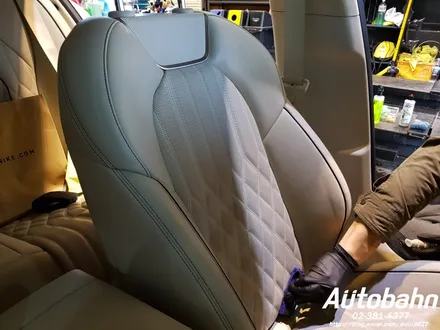 제네시스 G70 베이지 시트 가죽 코팅 D.S Leather Coat 가죽시트 손상 방지 가죽시트 관리 가죽시트 클리닝 / 고양시 삼송동