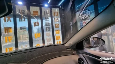 전면 지짐이 썬팅제거 전면썬팅재시공 뽀글이 재시공 전면 어보브하츠 열차단썬팅 크루즈 썬팅 / 고양