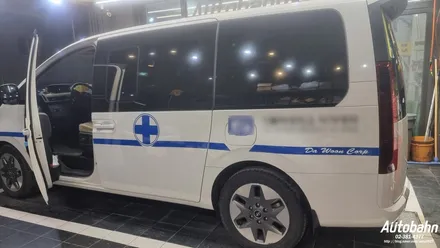 엠블런스 광고랩핑 랩핑 띠작업 응급차 랩핑 사고수리후 랩핑 물피도주는 나빠요! / 고양