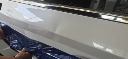 순찰차 랩핑 덴트 작업  파손된 경찰차 덴트작업시공 / 고양시 삼송동