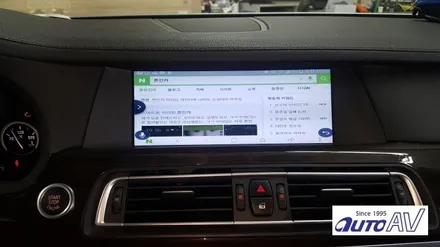 BMW 7시리즈에 자동차 최적화 스마트폰 양방향 터치 미러링 폰인카 & 네비게이션 장착 후기
